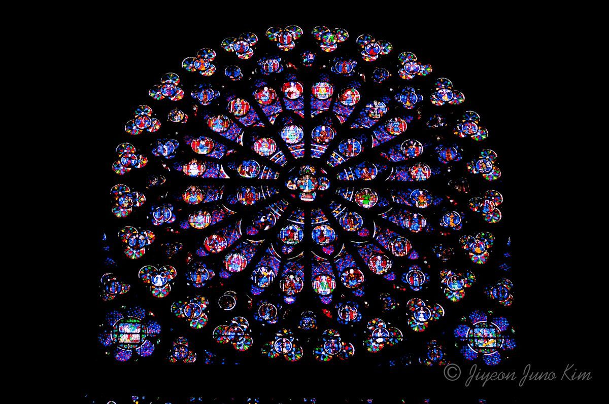 loyalty Plague list Stained Glass of Notre Dame de Paris