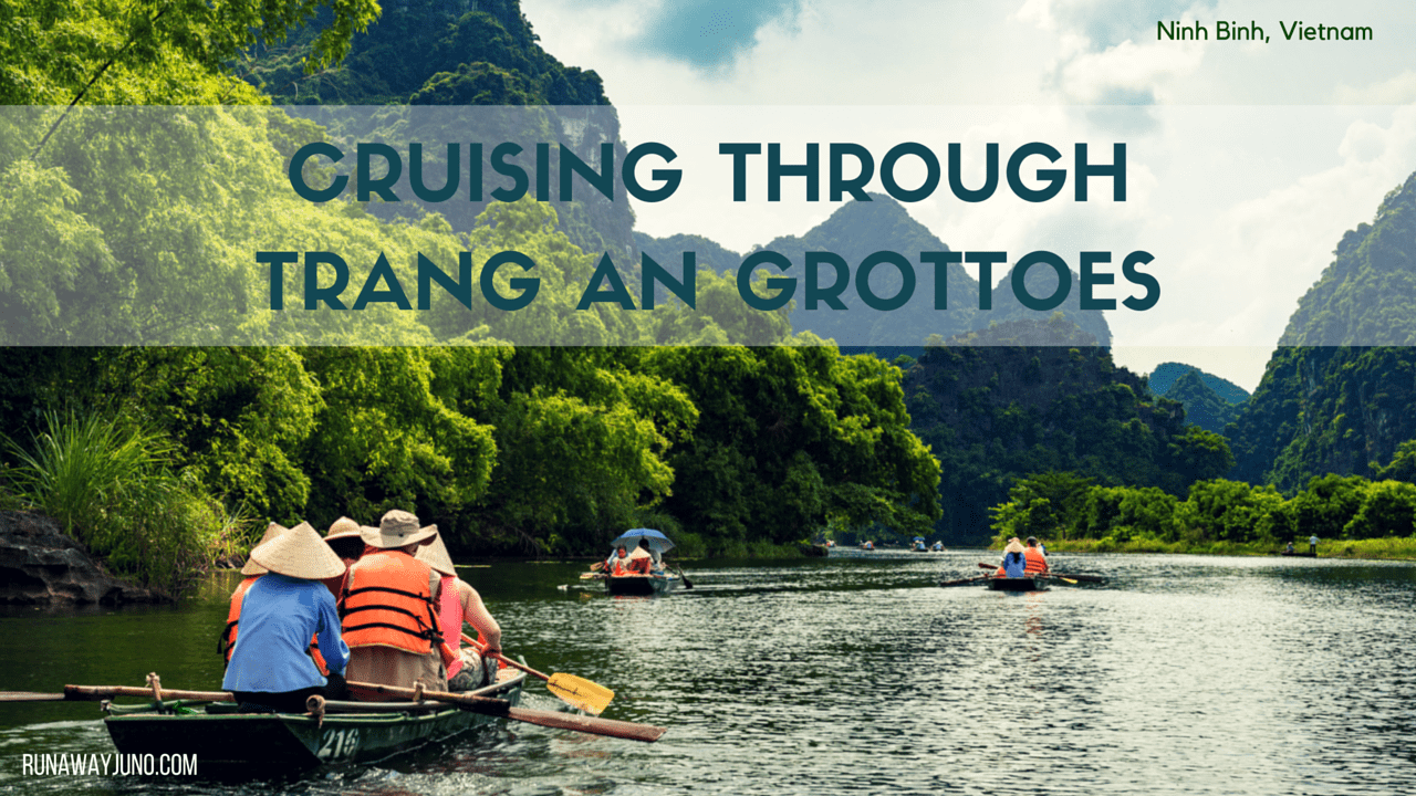 Cruising through Trang An Grottoes in Ninh Binh, Vietnam